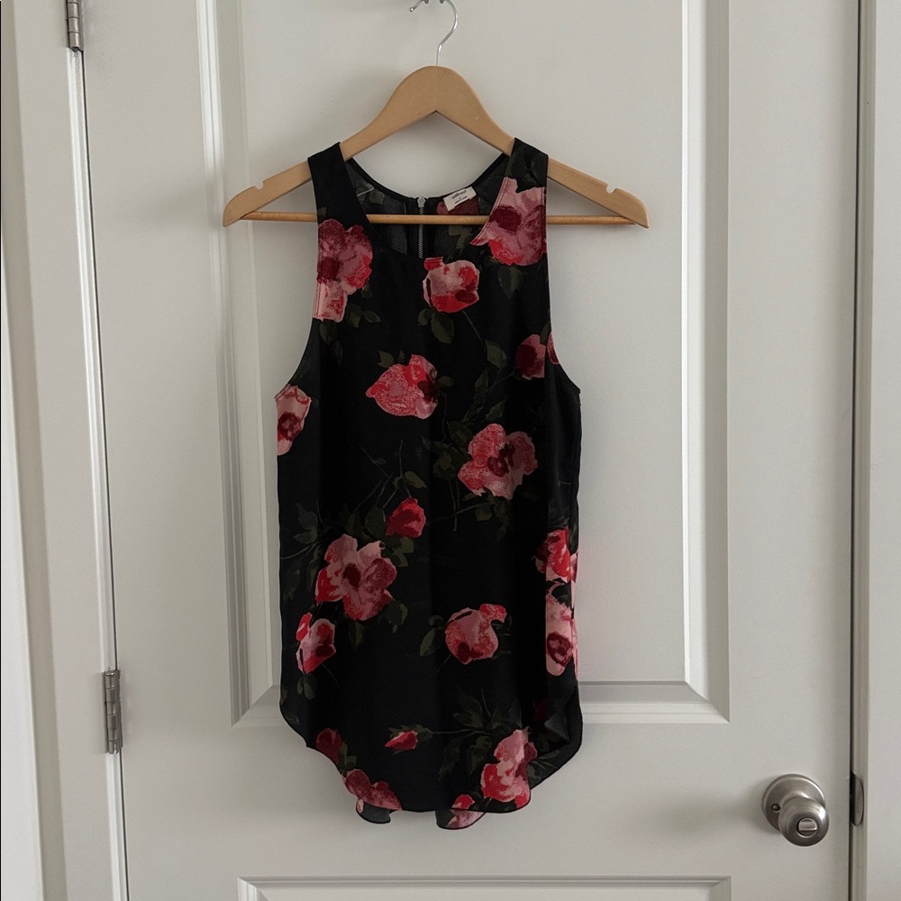 Aritzia Wilfred Sevres Blouse - Black / Floral (S)
